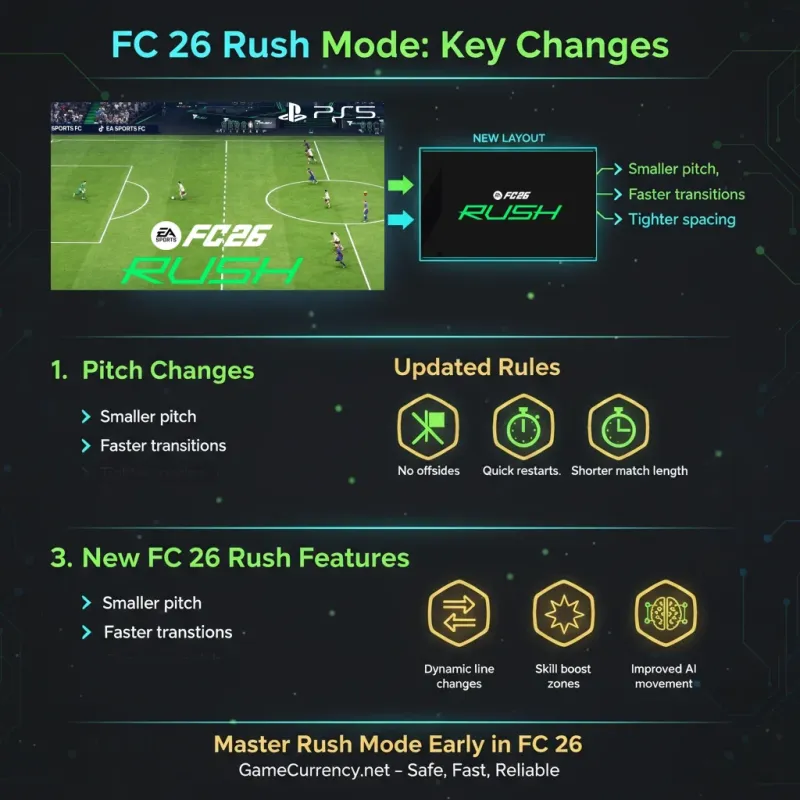 key changes in fc 26 rush mode