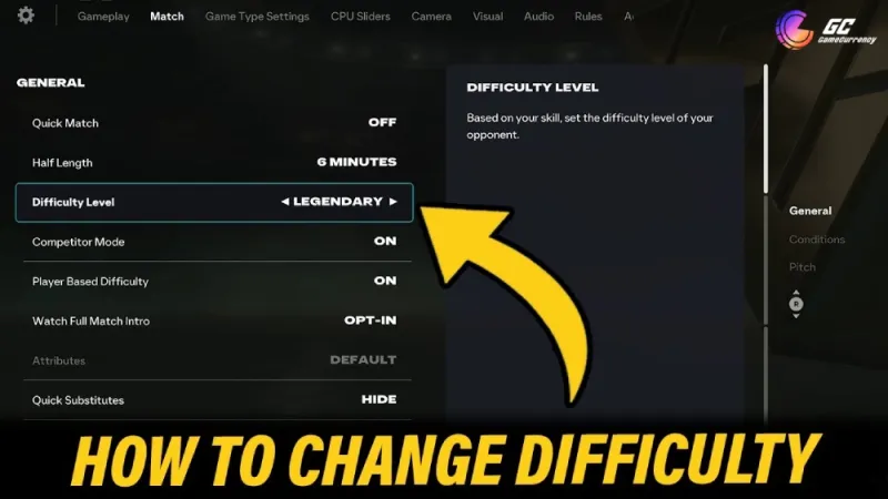 tips FC 26 difficulty settings