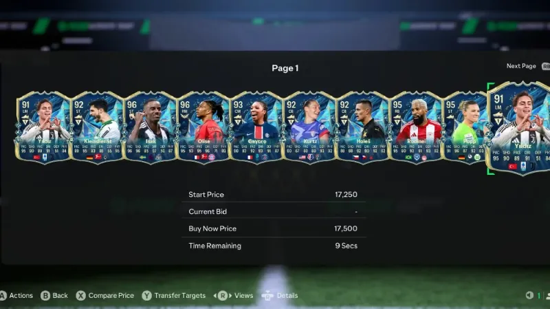 FC 25 Player Price Ranges Usage