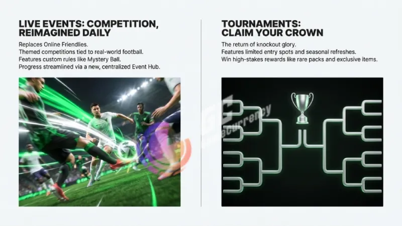 FC26 players compete intensely in live events with dynamic action and strategic moves, capturing the thrill of real-world football tournaments.