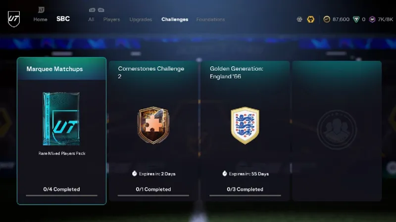 challenges SBC ea fc 26
