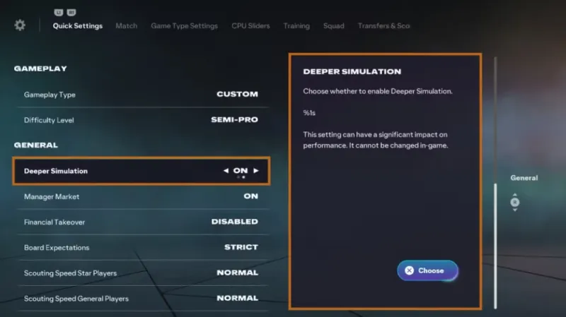 deeper-simulation-ea-fc-26-activating settings