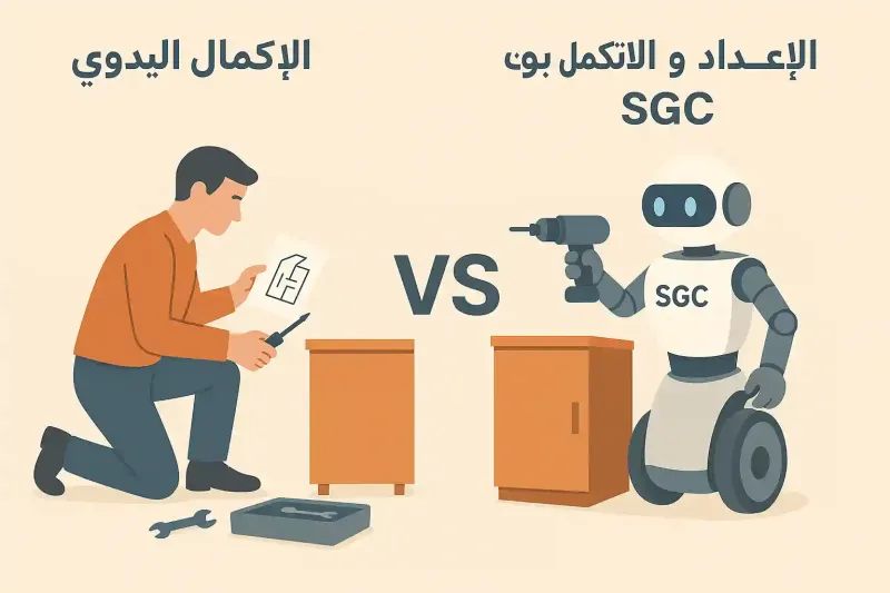 مقارنة دقيقة : الاعداد و الاكمال اليدوي ضد الاعداد والاكمال بوت SGC