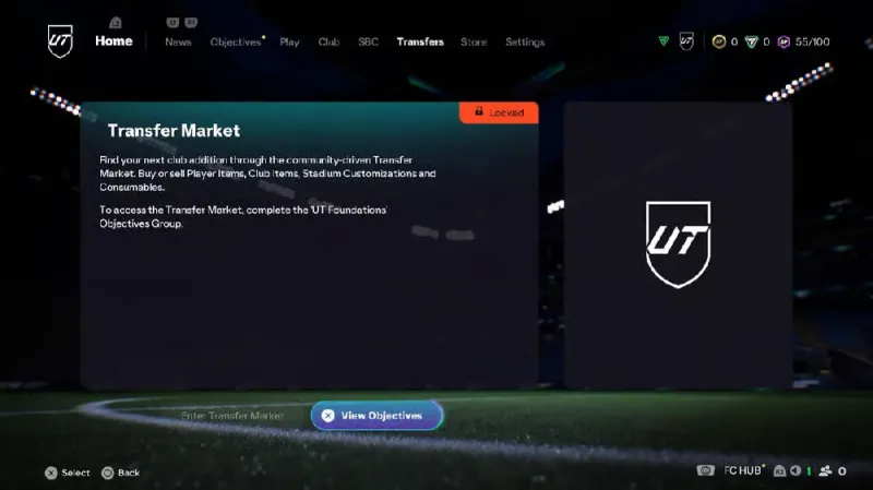 FC26 market transfer menu