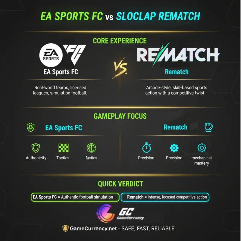 Comparison FC 26 and Rematch.