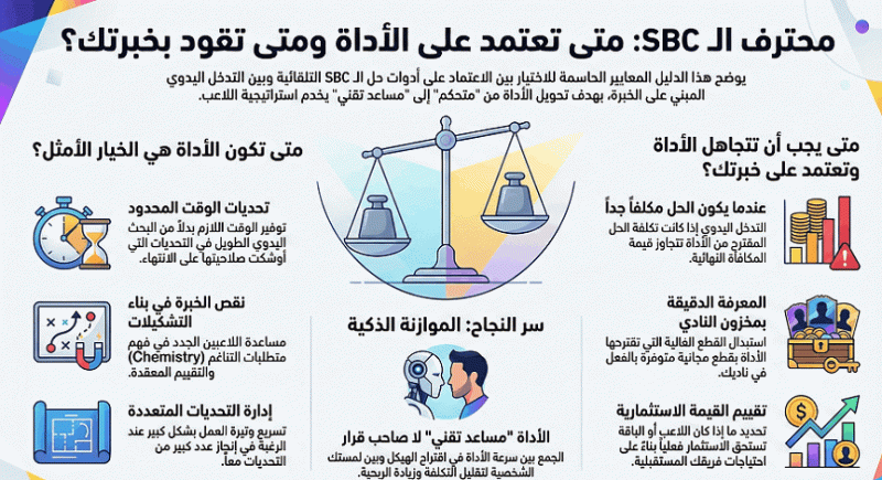 متى أعتمد على أداة حل تحديات sbc ومتى أعتمد على الخبرة؟