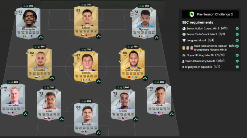 EA FC 25 Yoro Futties SBC Cheapest solution