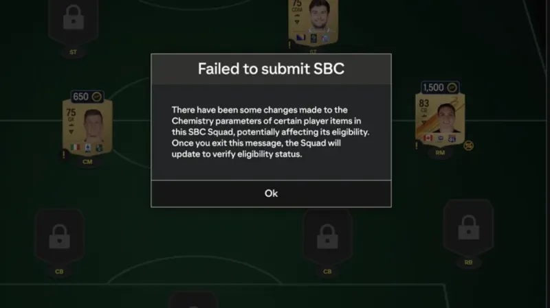 Failed to Submit Challenge" Error in FC 25 SBC Solutions