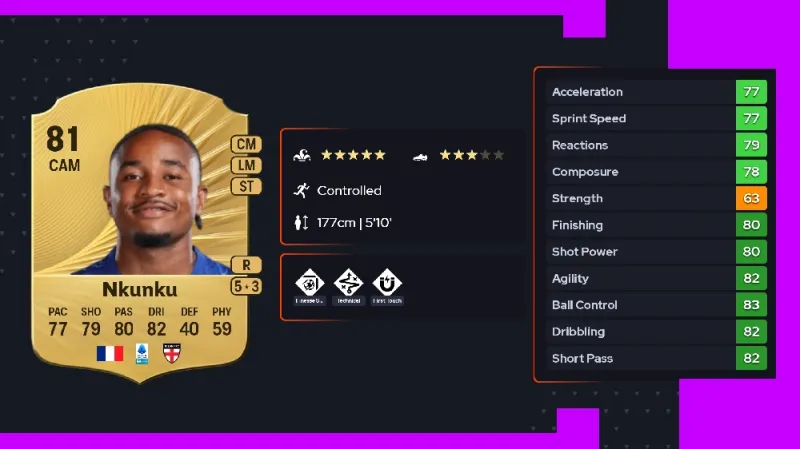 FC 26 Top 10 Players nkunku card