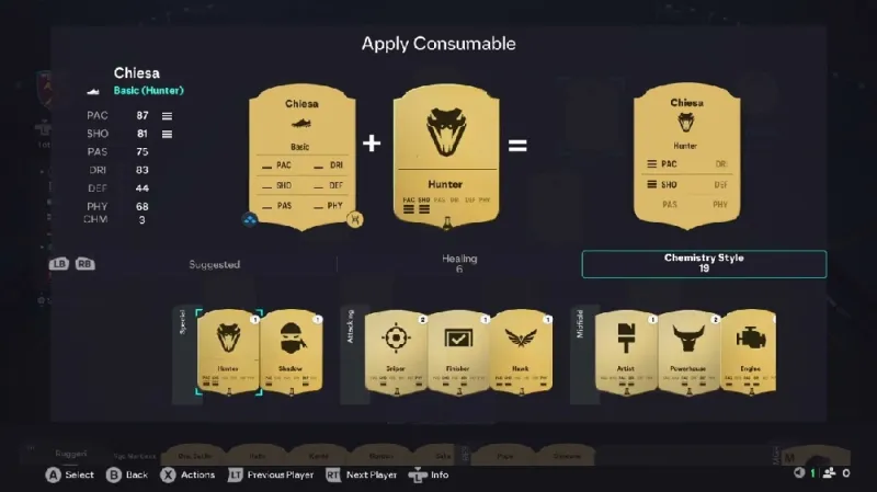 Ultimate Team FC 26 hunter chemistry style