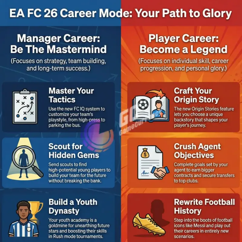EA FC26 Career Mode offers players the thrill of mastering tactics or crafting a legend’s journey to football glory.