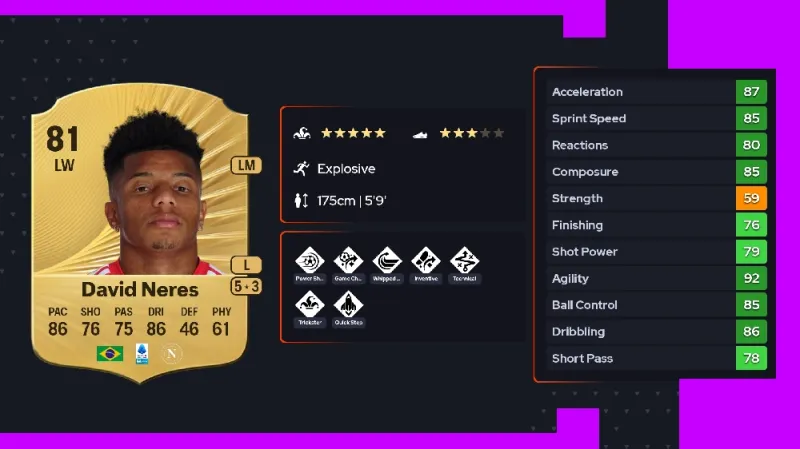 FC 26 Top 10 Players david neres card