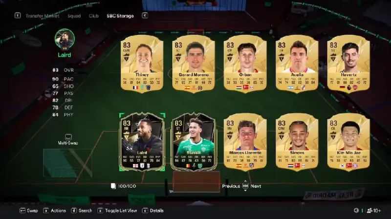 How to Use FC 25 SBC storage in Ultimate Team