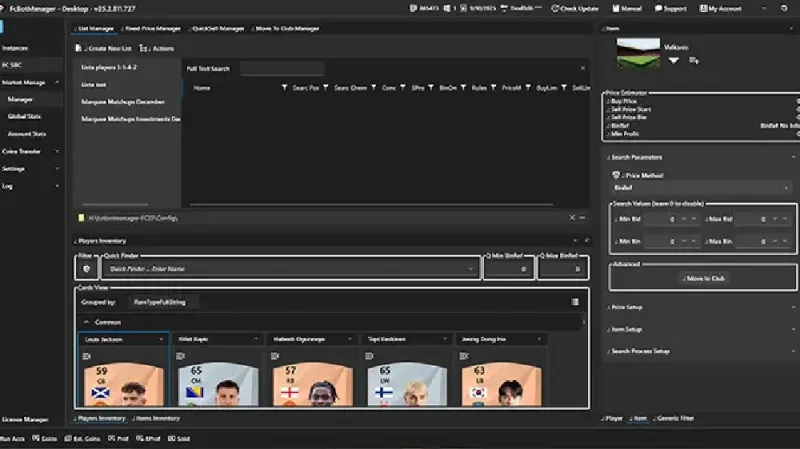 FC 26 sniping bot trading filters