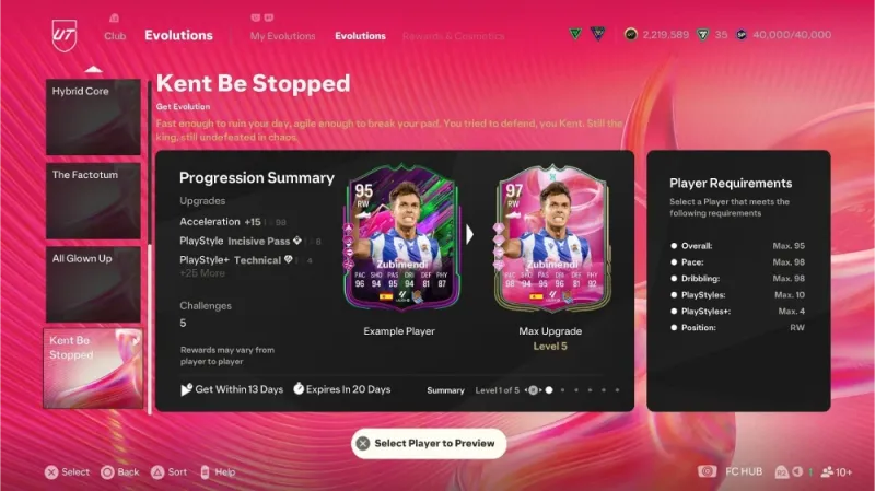 FC 25 Kent Be Stopped Evolution