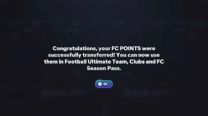 ea fc 26 FC Points confirmation