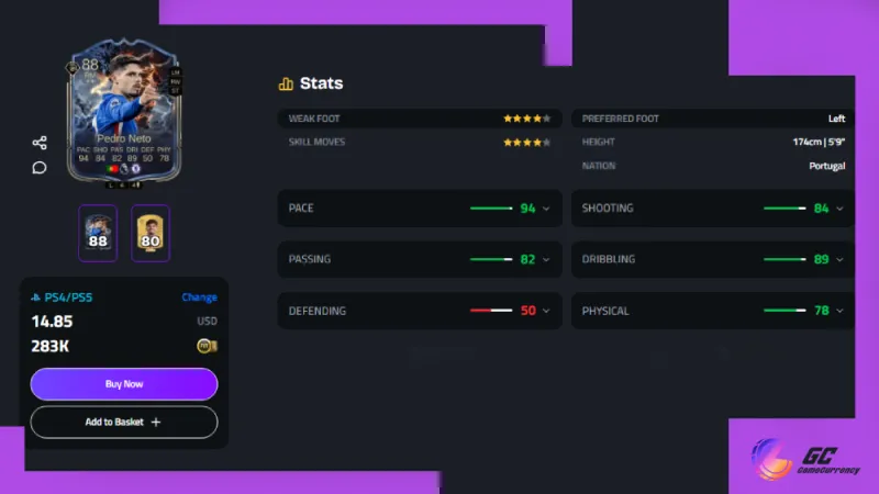 fc 26 player pedro neto thunderstruck